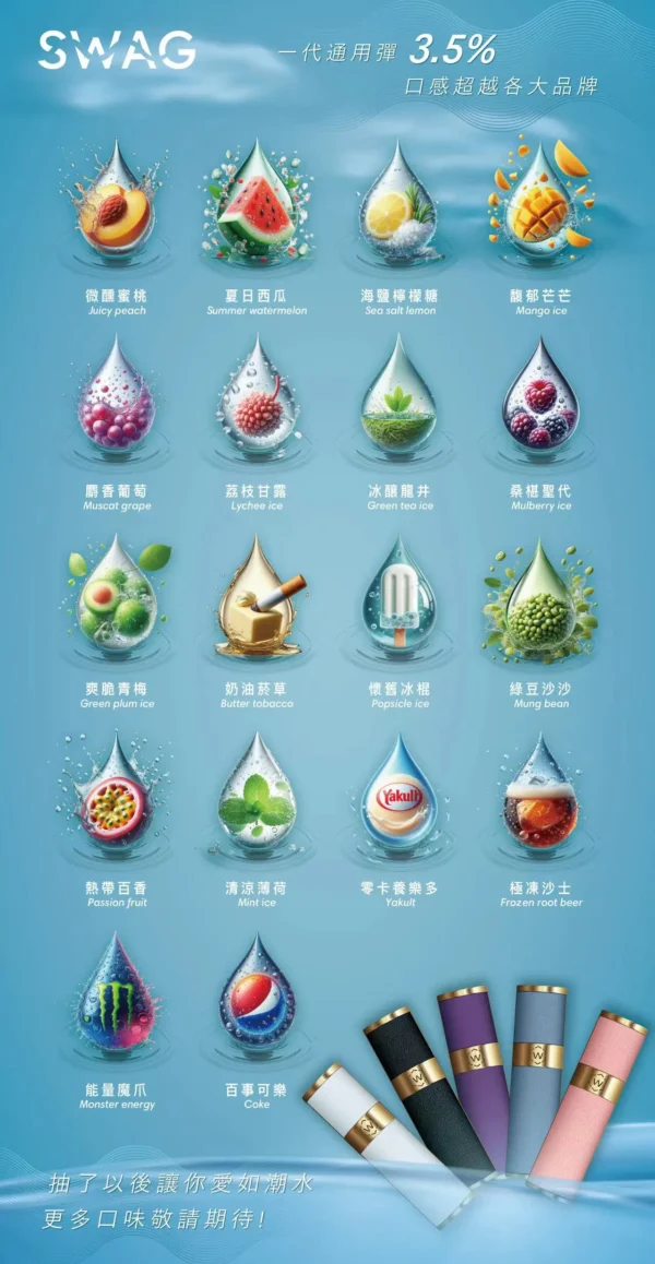 【買5送1皮革主機】SWAG一代通用煙彈｜主打陶瓷霧化與獨家解癮配方的細緻留香層次｜適合追求即時滿足的資深玩家